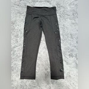 Lululemon Woman’s Hold Me Close Crop in Heathered Deep Coal Pants